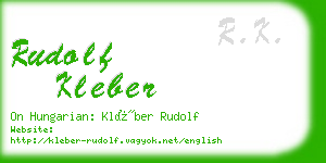 rudolf kleber business card